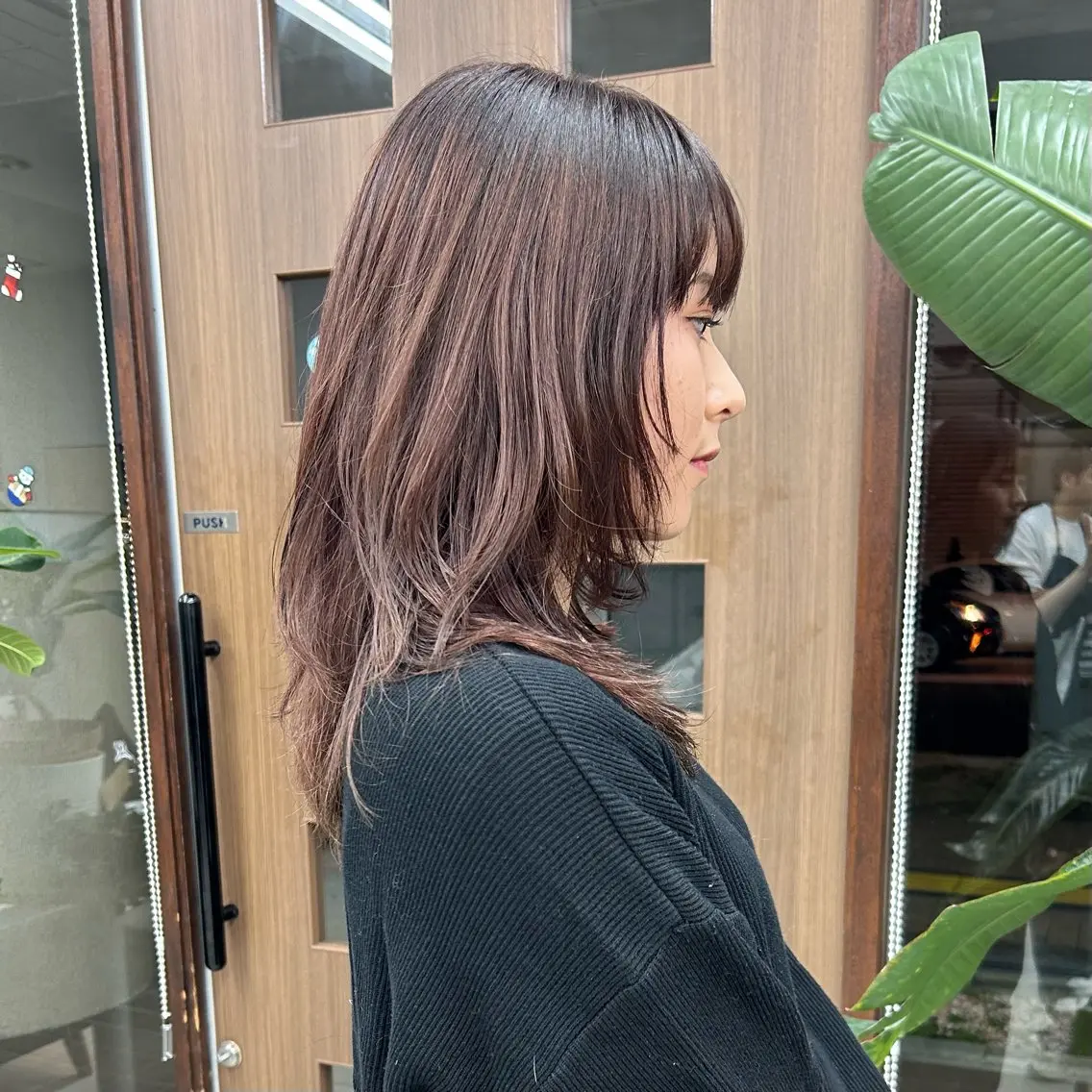 ミディアム ハッシュカット レイヤーカット ダブルカラー/韓国 ヘア/さわのあかねのヘアスタイル