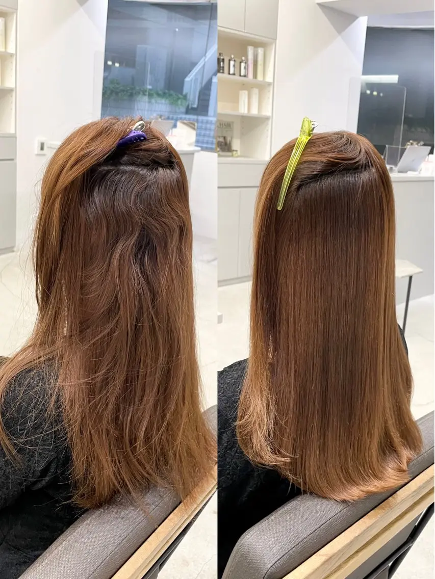 ミディアム カラー パーマ ミディアムパーマ 髪質改善 縮毛矯正 ストレートパーマ ヘアカラー 縮毛矯正 トリートメント 生艶髪&レイヤー🔔 渋谷お薦めNo.1✨のヘアスタイル