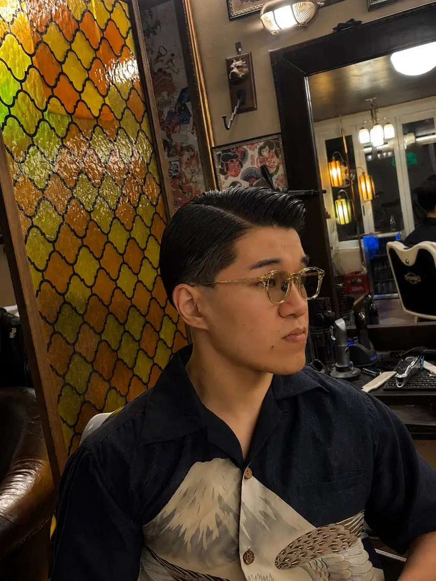 ミディアム メンズ カット 田中 稜真のヘアスタイル