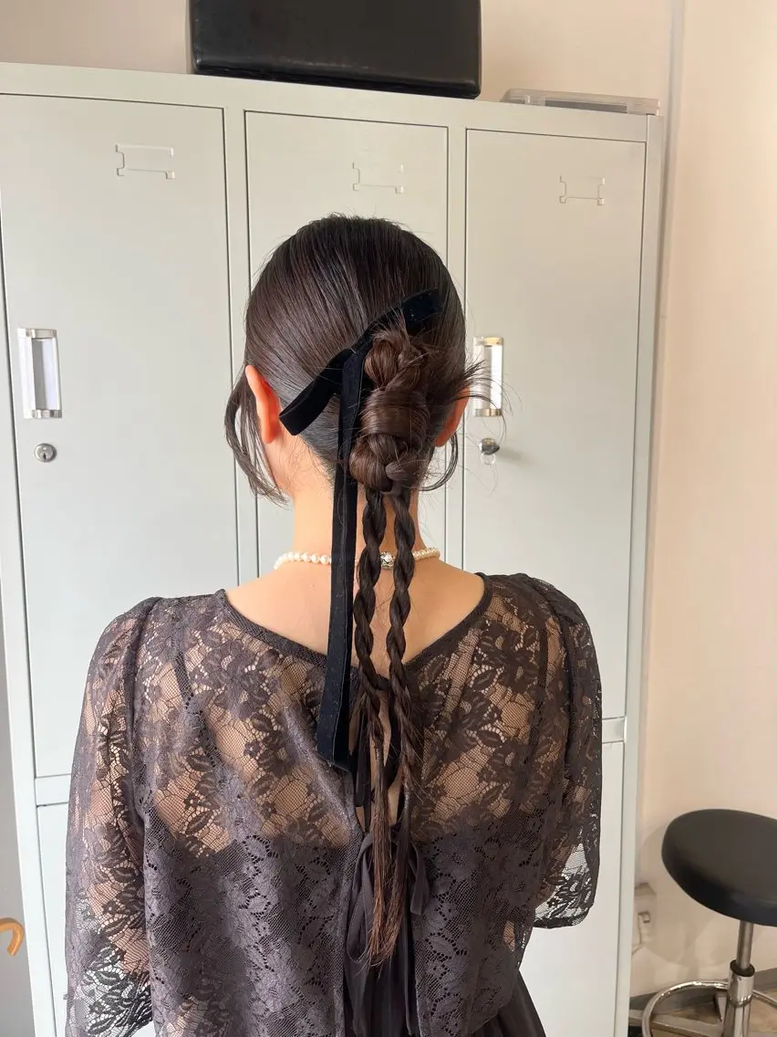ヘアアレンジ 🎀韓国レイヤー/ 🫧透明感カラーのヘアスタイル