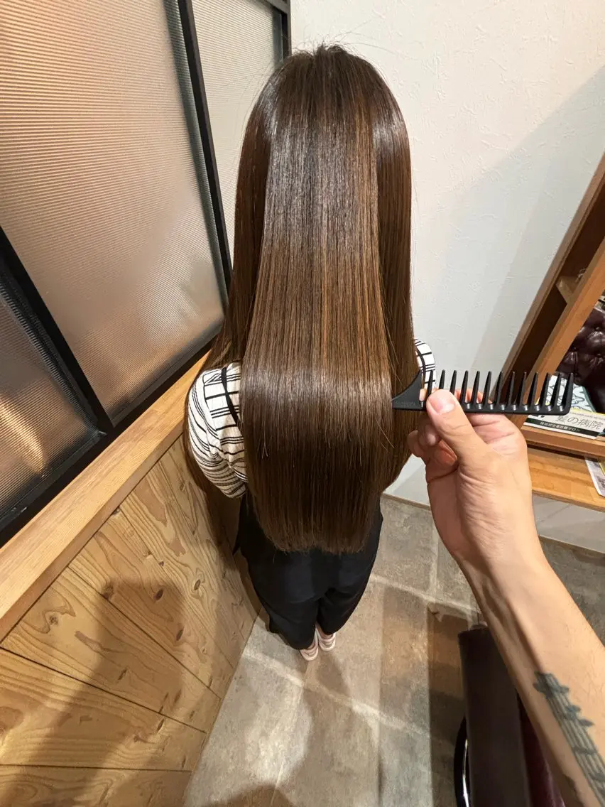 ロング 髪質改善 カット ヘアカラー パーマ 縮毛矯正 トリートメント ヘッドスパ ヘアセット 中村 祥隆のヘアスタイル
