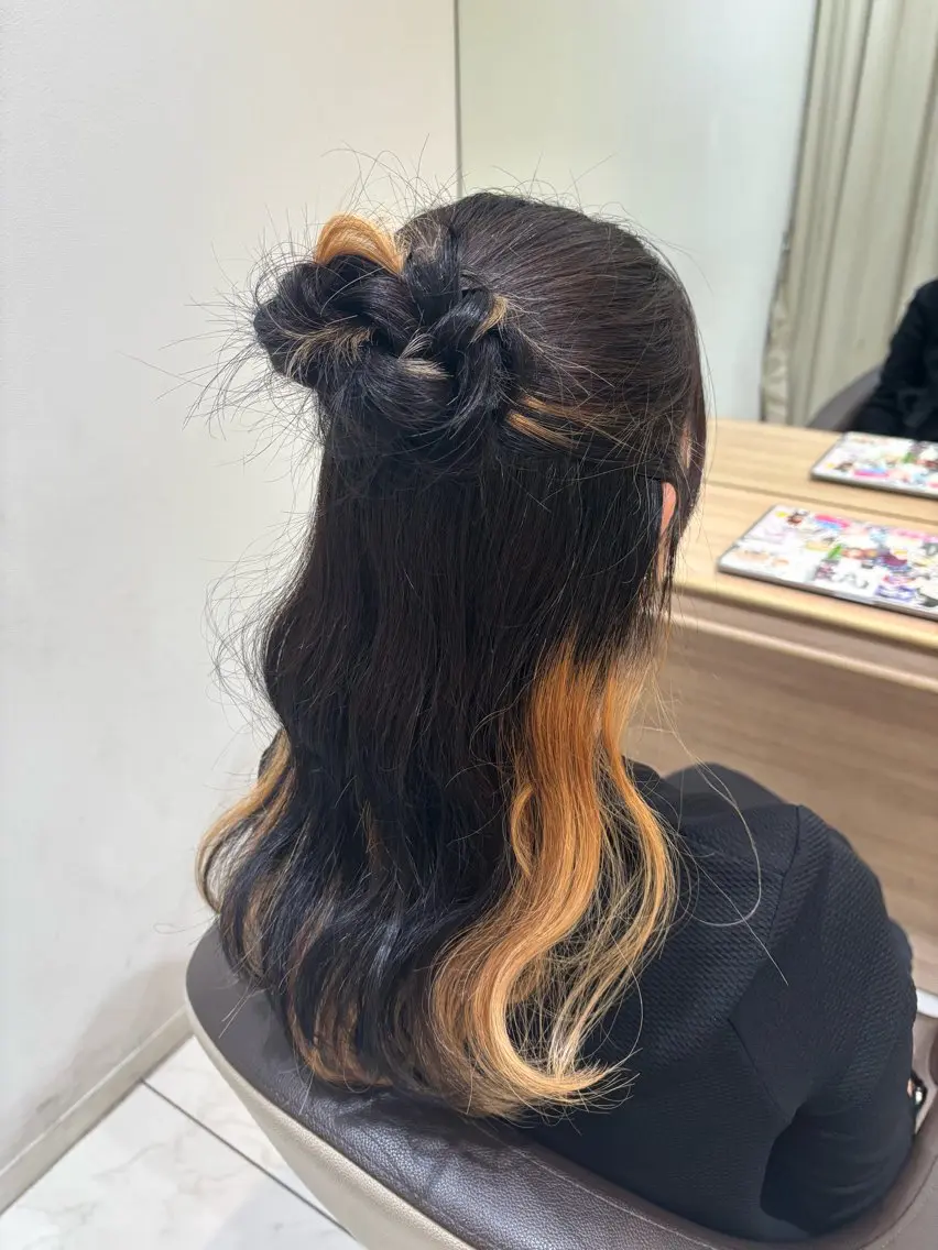 【🎇お祭り前に可愛く👘 】ヘアアレンジ💖の写真