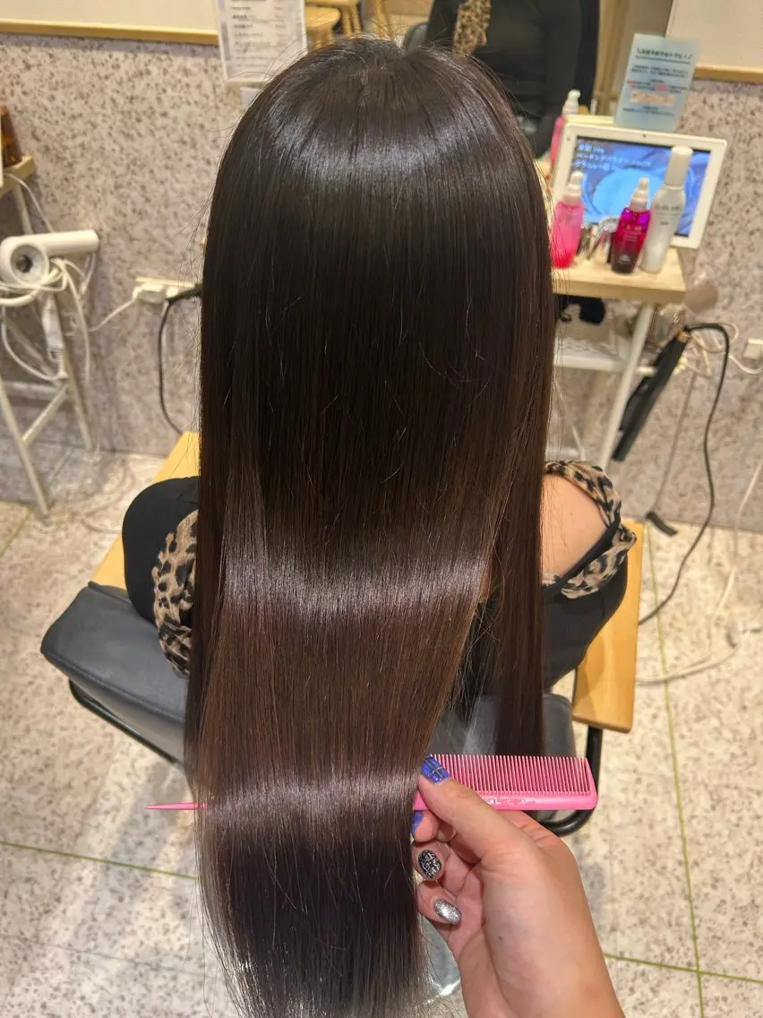 カラー トリートメント ヘッドスパ ♡透明感カラー★ ネイル/しの♡のヘアスタイル
