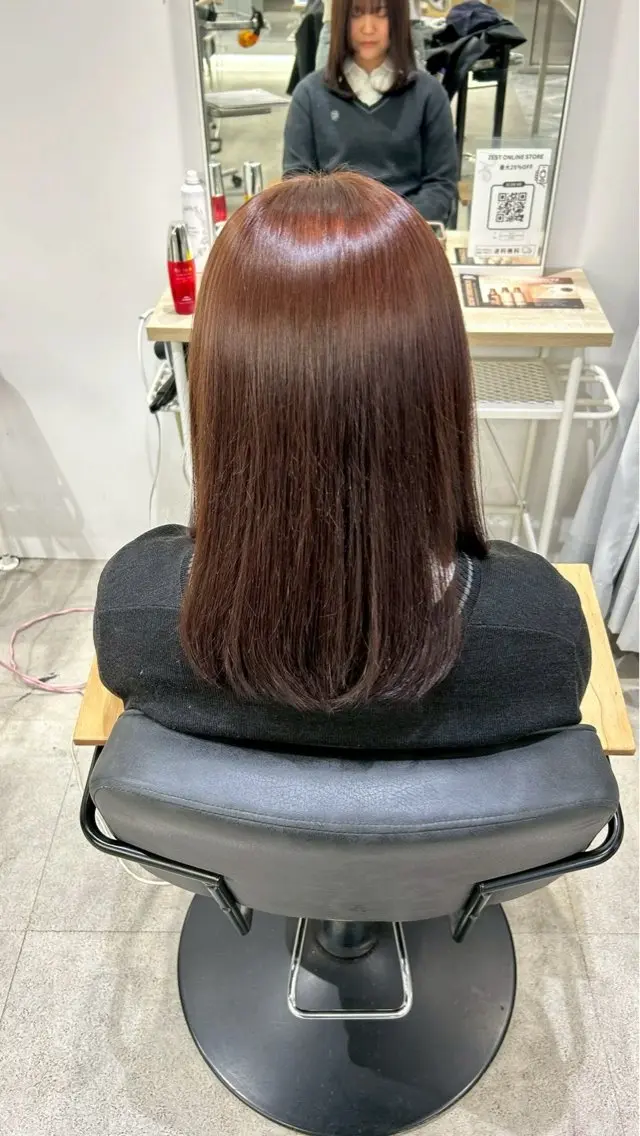 セミロング カラー ヘアカラー himari💜 暖色/レイヤーカットのヘアスタイル