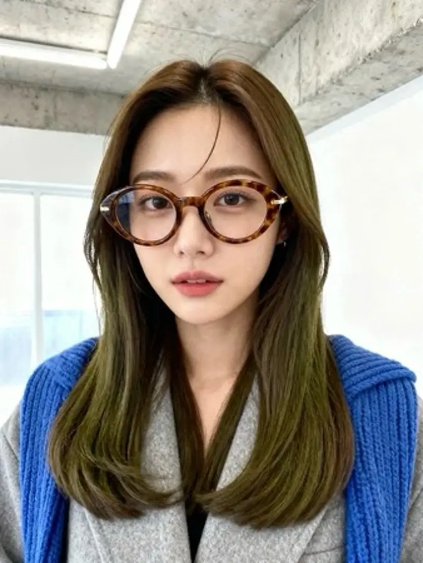 セミロング カラー アディクシーカラー 透明感カラー くびれヘア 顔まわりレイヤー 韓国風ヘア カット ヘアカラー トリートメント 韓国レイヤーカット 🫧大阪梅田レイヤーのヘアスタイル