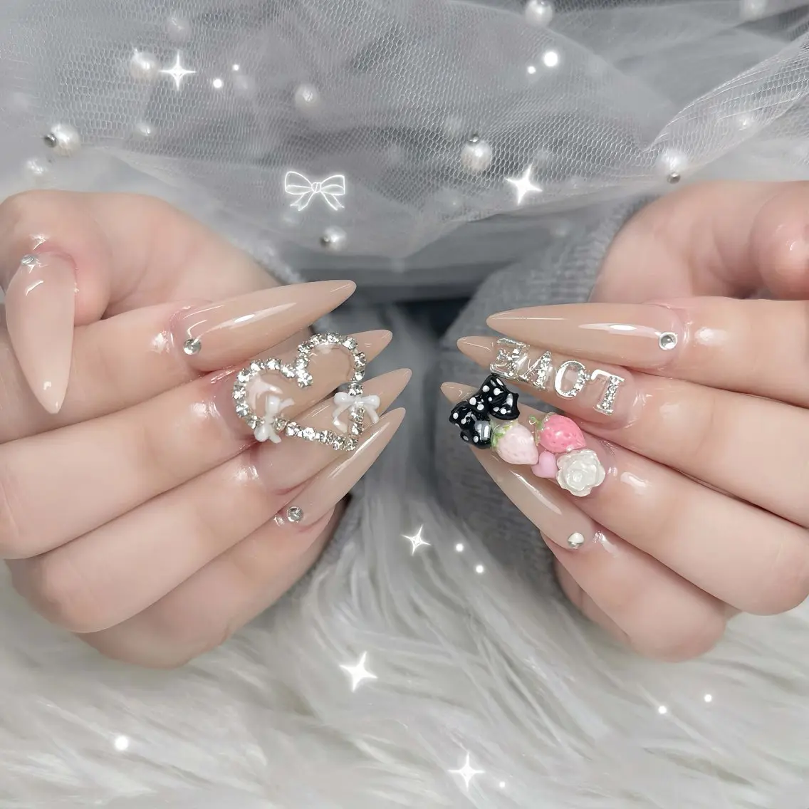 【チップ長さだし】シンプルデザイン4本フリーデザインやり放題💅💖の写真