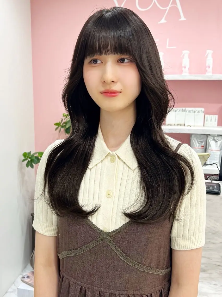 ロング ボブ ロング カット ヘアカラー エクステ 🫧アンドヘルシー MACOのマツエク・マツパデザイン