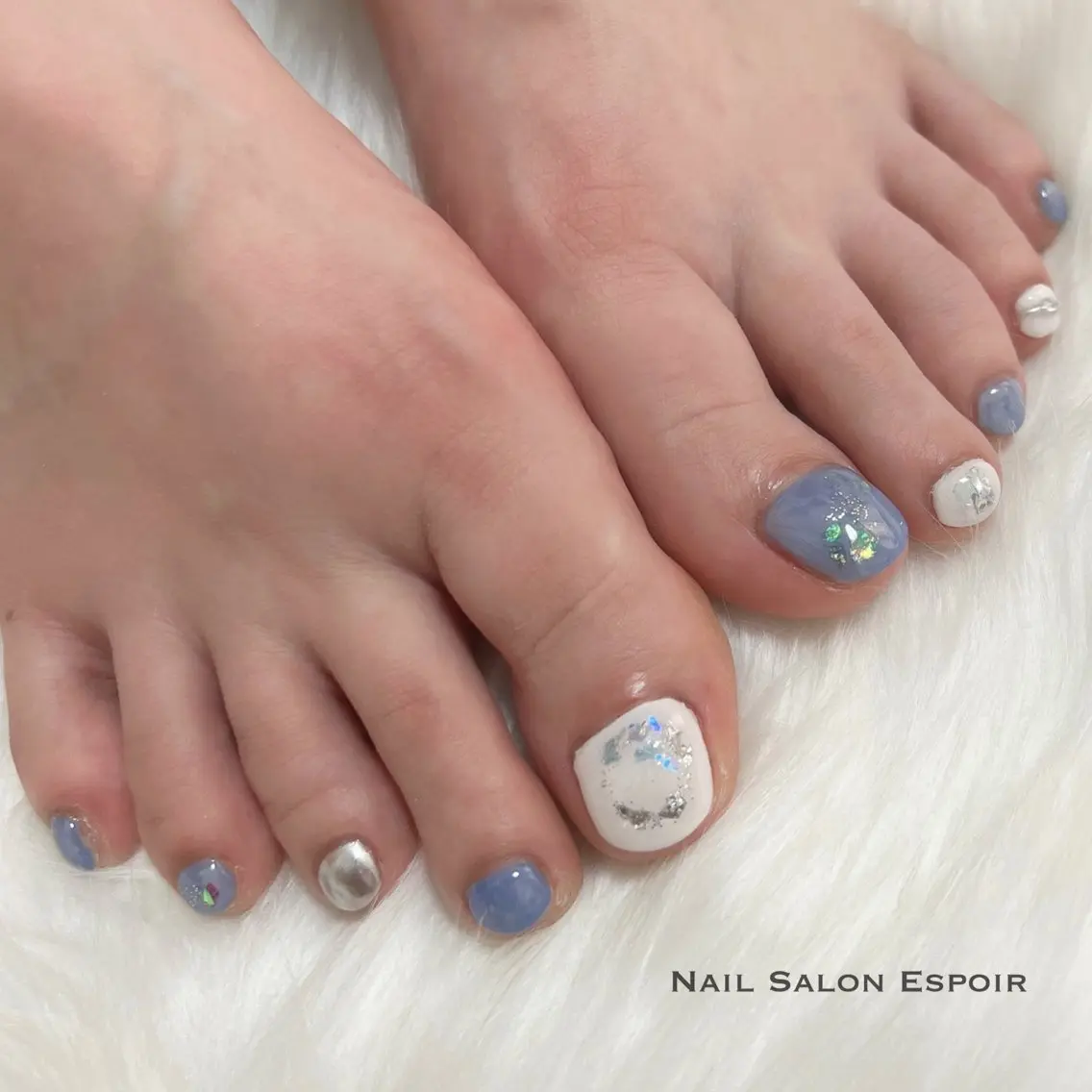 ネイル ブルー ニュアンスネイル 夏ネイル Nail Salon Espoirのネイルデザイン