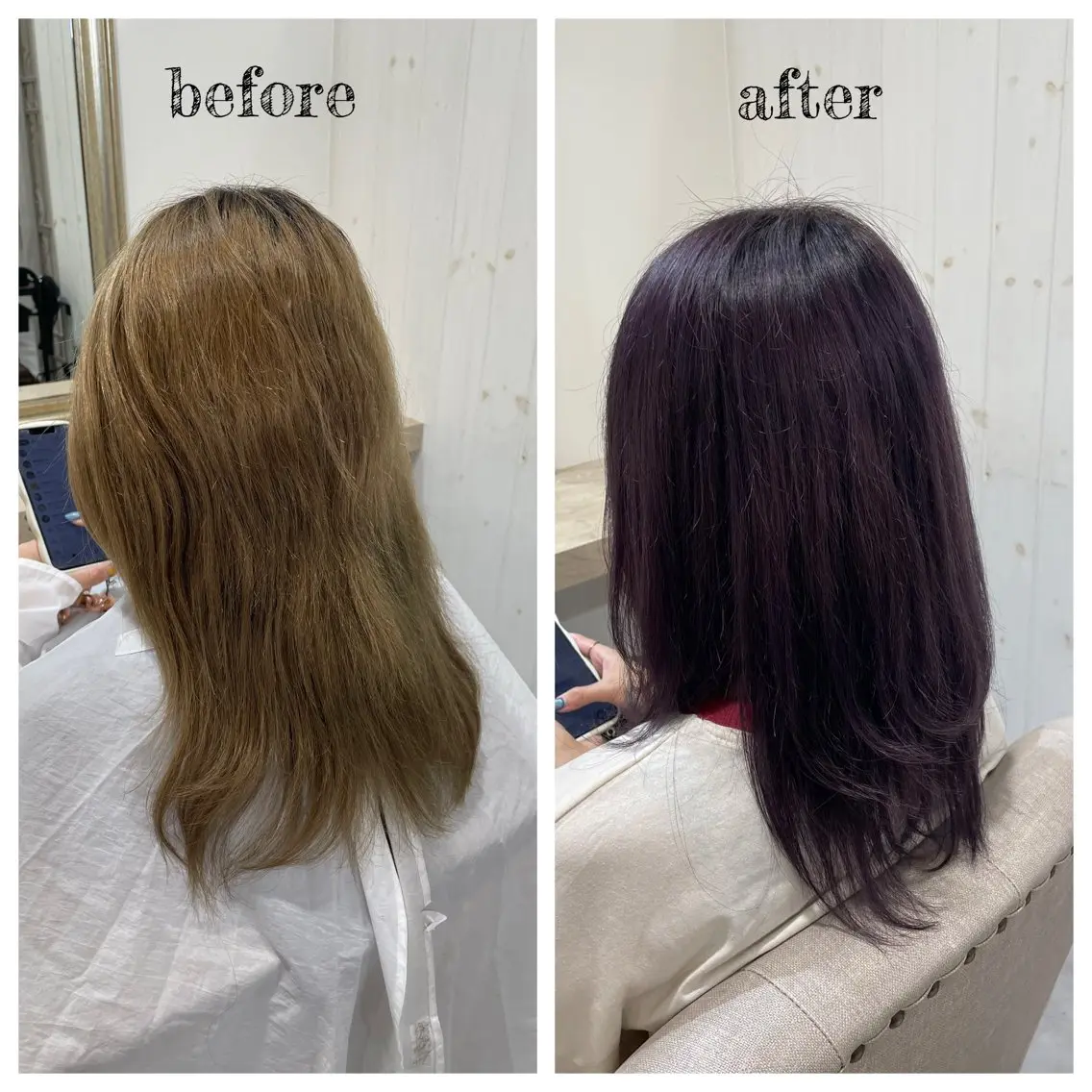 セミロング カラー アッシュ アッシュグレー アッシュグレージュ グレージュ レイヤーカット カット ヘアカラー トリートメント PutiLuca 浅川のヘアスタイル