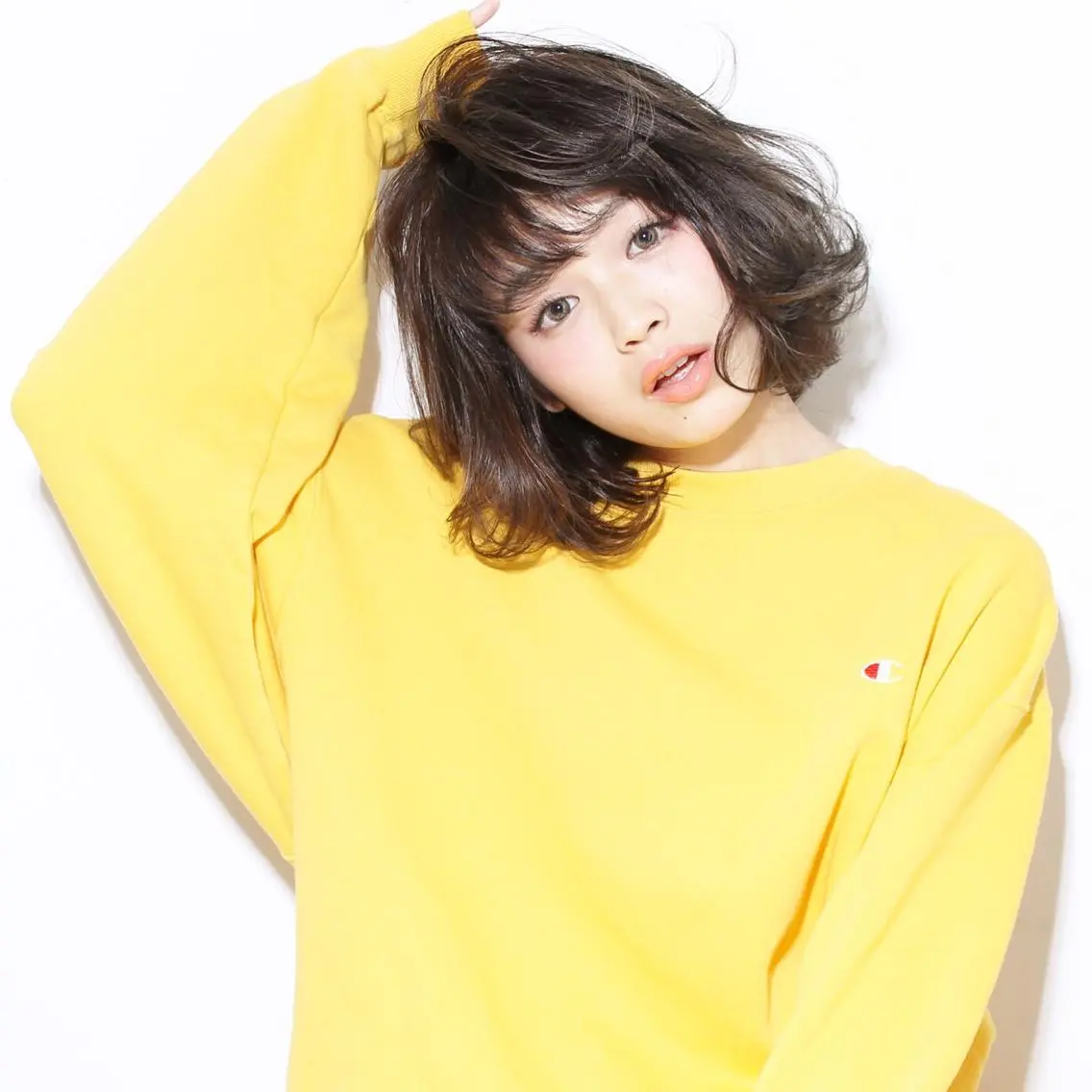 ショート ミディアム カラー アッシュ ベージュカラー ボブ 外ハネヘア imai yutaroのヘアスタイル