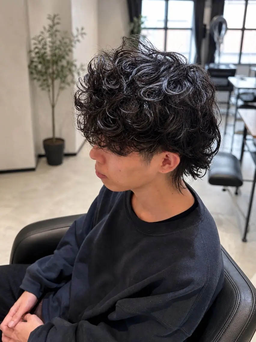 ショート パーマ メンズ ヘアカラー トリートメント メンズカット/ 縮毛矯正/haruのヘアスタイル