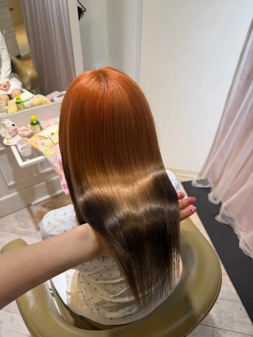 ミディアム カラー 髪質改善 カット ヘアカラー トリートメント ハイトーン/アレンジ かなで⊹ ࣪ ˖⟡のヘアスタイル