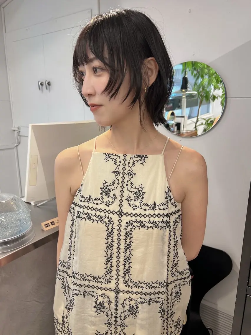 ショート 縮毛矯正 トリートメント 樫原裕二/似合わせ カット/透明感カラーのヘアスタイル