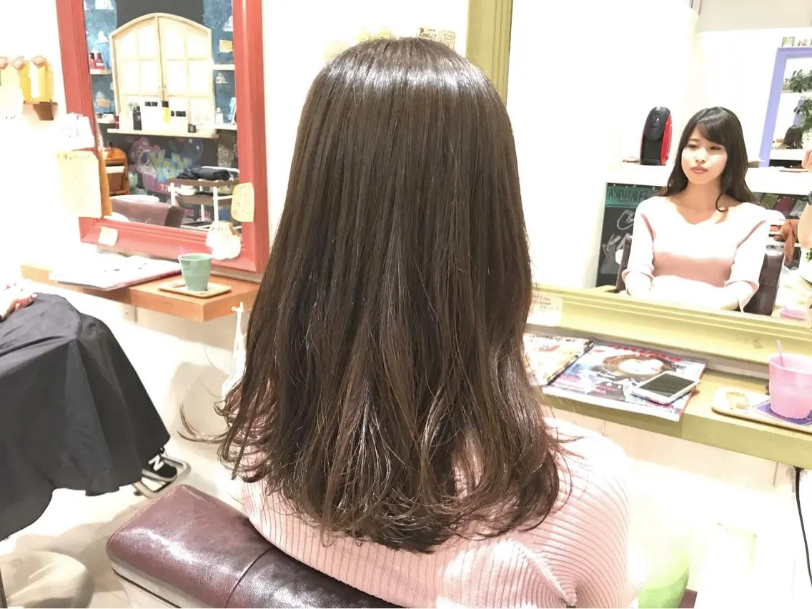 セミロング カラー ベージュカラー メンズ指名多数!! 田島史也のヘアスタイル