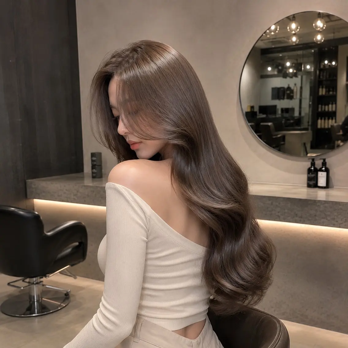 ロング ヘアカラー トリートメント 髪質改善×レイヤー 特化増原優斗のヘアスタイル