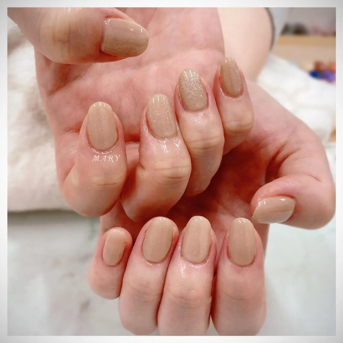 ネイル マグネットネイル ニュアンスネイル ワンカラーネイル シンプルネイル ハンドネイル Mary nail .narumiのネイルデザイン