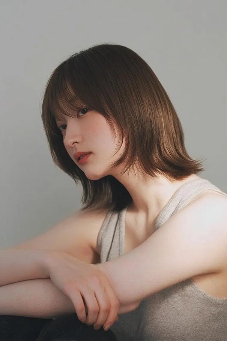 【5月限定🕊️】前髪/顔まわりカット➕ブリーチ無Wカラー➕潤いトリートメント💛ロング料金なし💛の写真