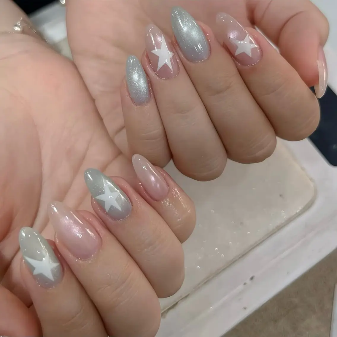 ネイル アートネイル チークネイル 氷ネイル・うるうるネイル 韓国ネイル マグネットネイル ハンドネイル NAILS168 新大久保店のネイルデザイン