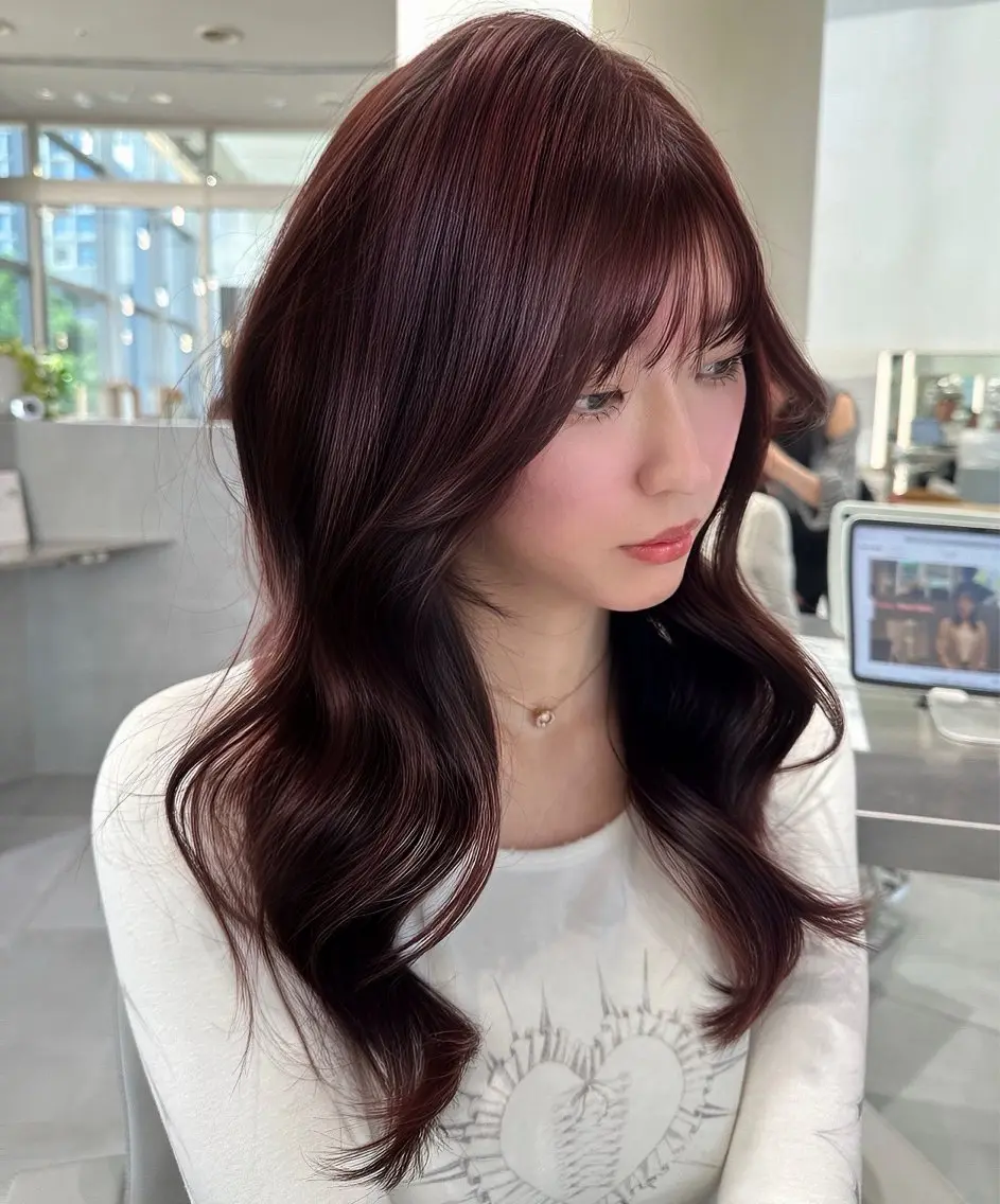 ロング カラー ブリーチ ブラウンカラー ブリーチなしカラー ワンホンヘア カット 🤍似合わせカット/ トレンドレイヤー🤍のヘアスタイル
