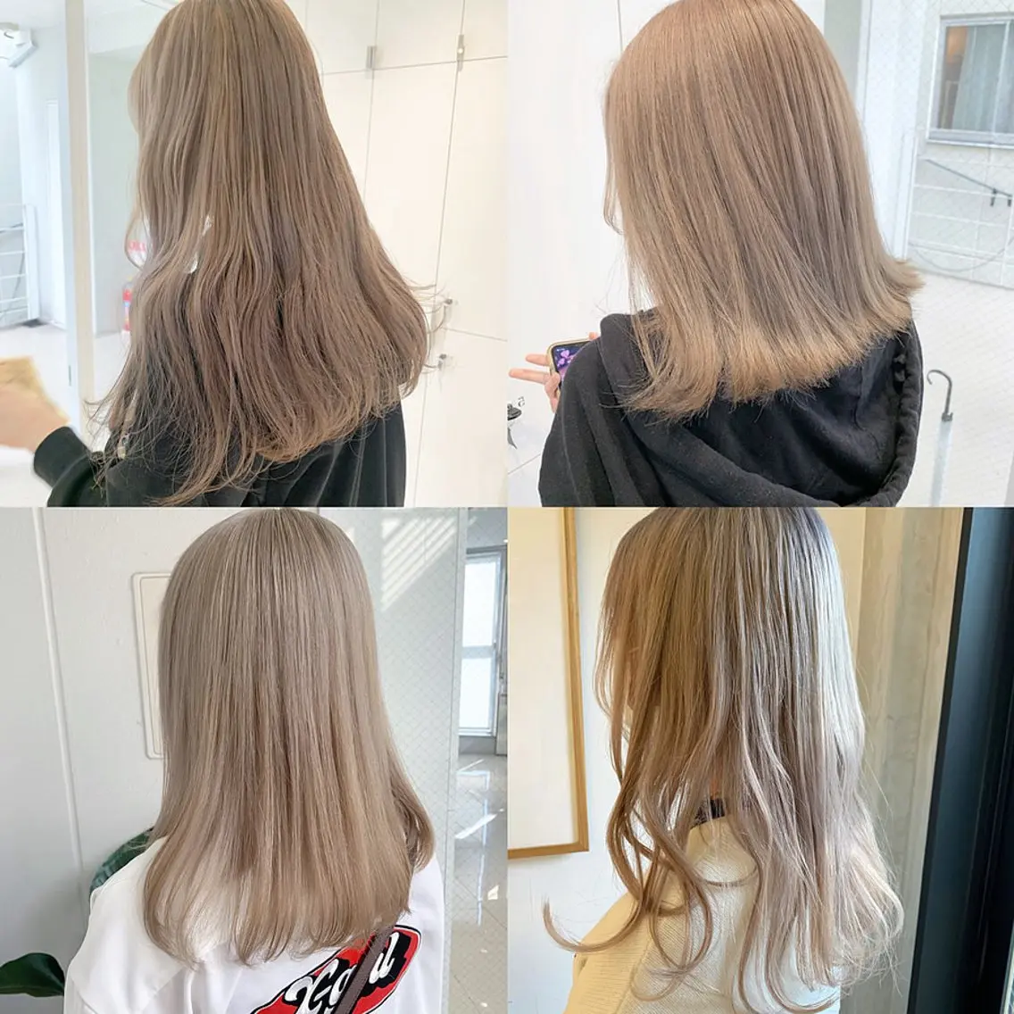 ミディアム カラー ヘアアレンジ ブリーチ ヘアカラー トリートメント ヘアセット 🫧柔色/トレンド カラー/川辺晴加のヘアスタイル