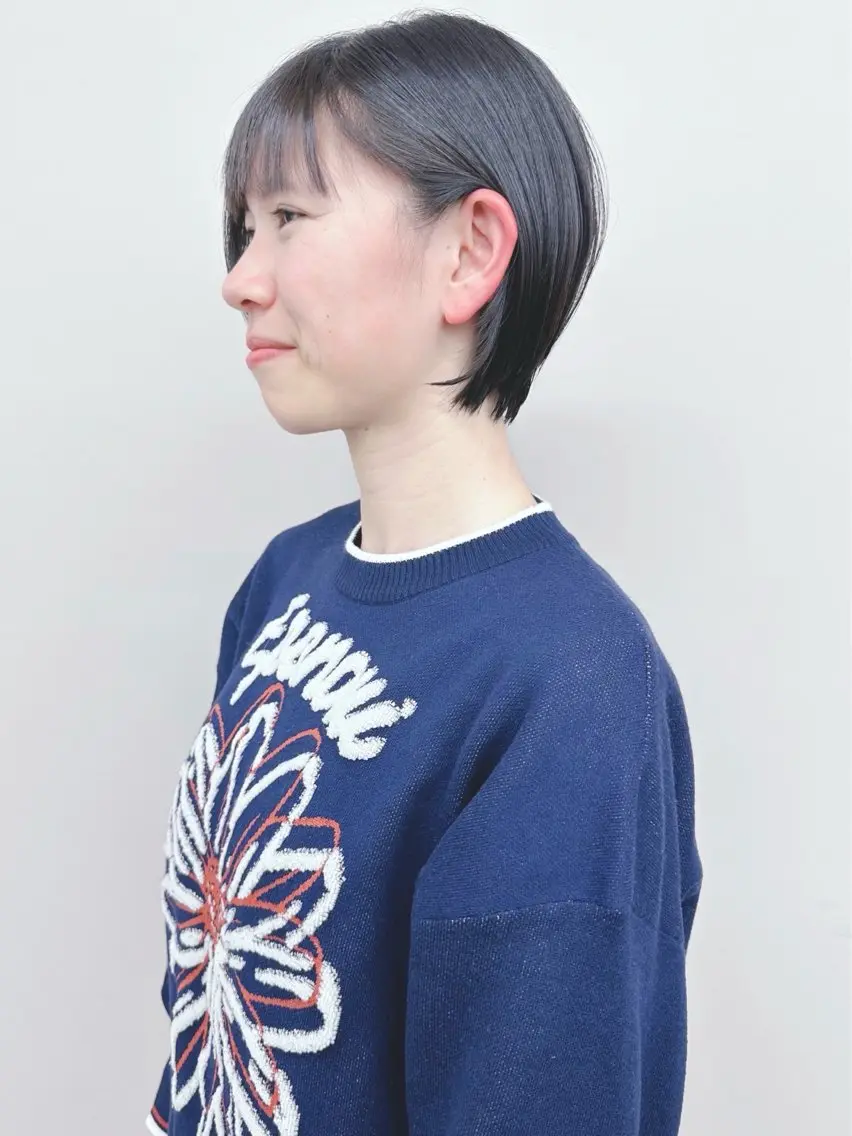 ショート カット ヘッドスパ ボブ/ゆるふわ ボブパーマ/とういのヘアスタイル