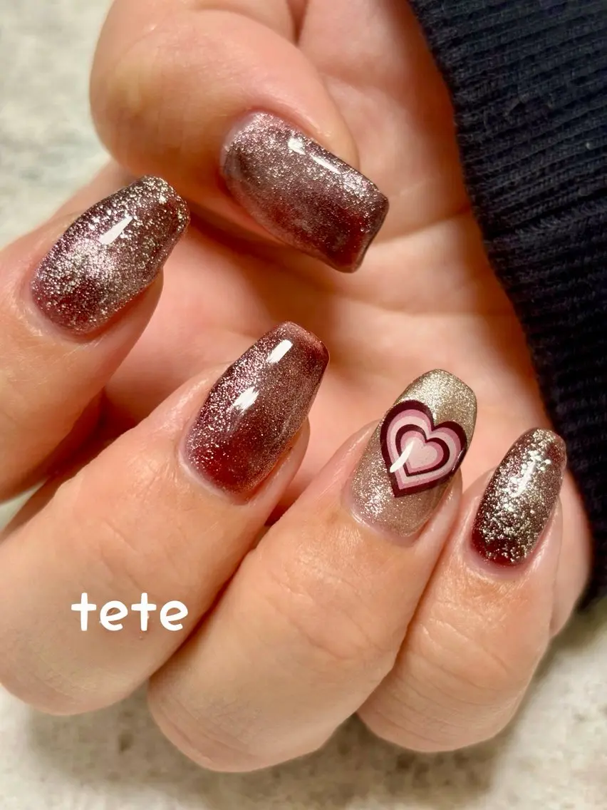 ネイル キラキラネイル ラメ(グリッター) tete __のネイルデザイン