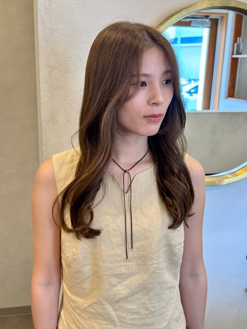 ロング カラー ベージュカラー 透明感カラー カット ヘアカラー トリートメント kako ／透明感カラー🤍のヘアスタイル