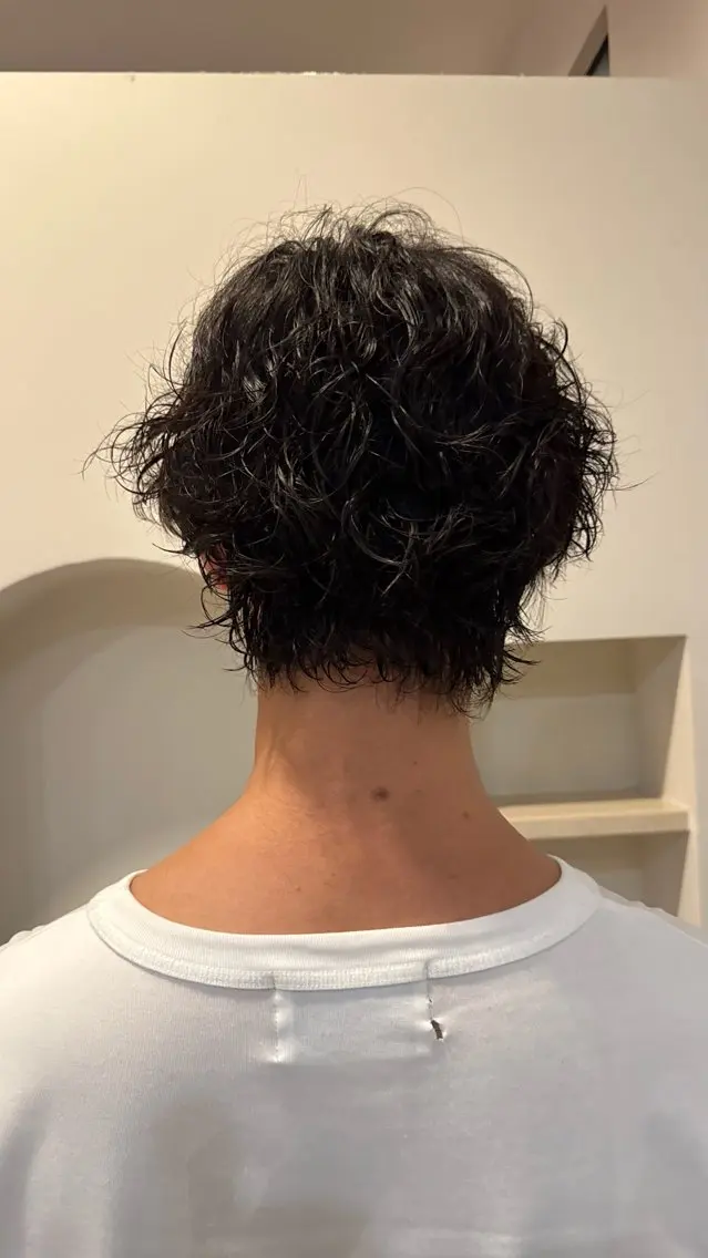 ショート パーマ メンズ メンズパーマ ツイストスパイラルパーマ スパイラルパーマ パーマモデル／ さあやのヘアスタイル