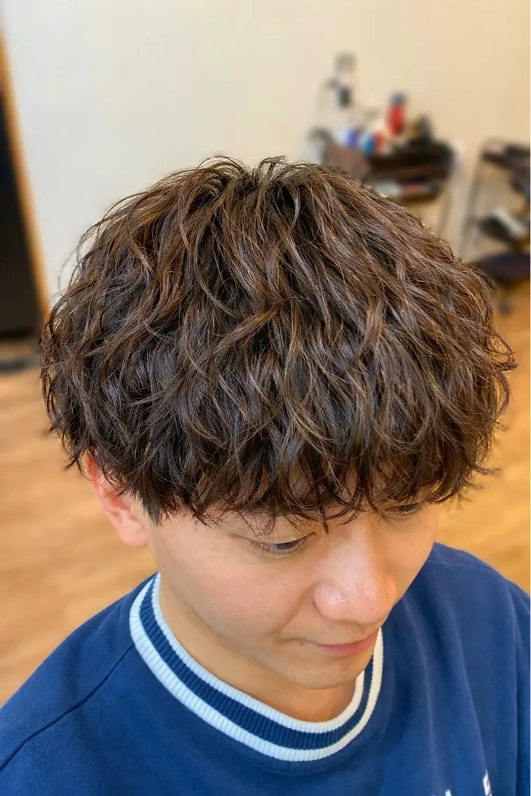 ショート パーマ カット ヘアカラー パーマ 野呂 隼人のヘアスタイル