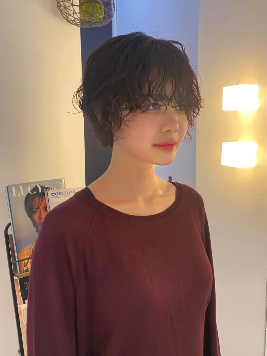ショート カラー パーマ ショートヘア カット ヘアカラー 縮毛矯正 トリートメント mai / linoah˚✧のヘアスタイル