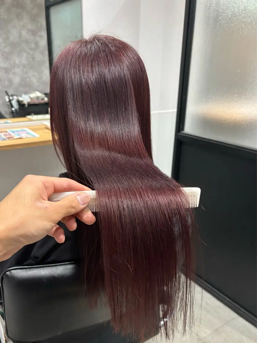 ミディアム カラー カット 縮毛矯正 トリートメント 川崎のカラー職人🥣 kentaのヘアスタイル
