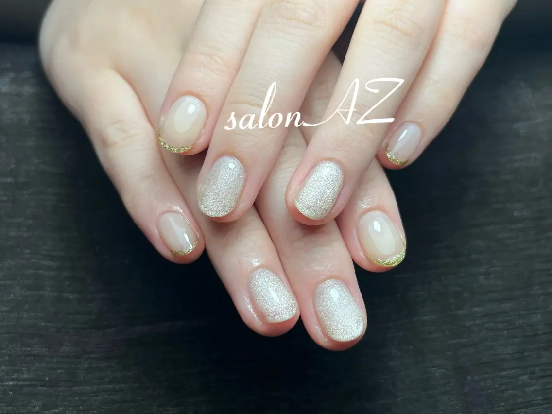 ネイル アートネイル 長さ出し フットネイル フレンチネイル ジェルネイル salon AZのネイルデザイン