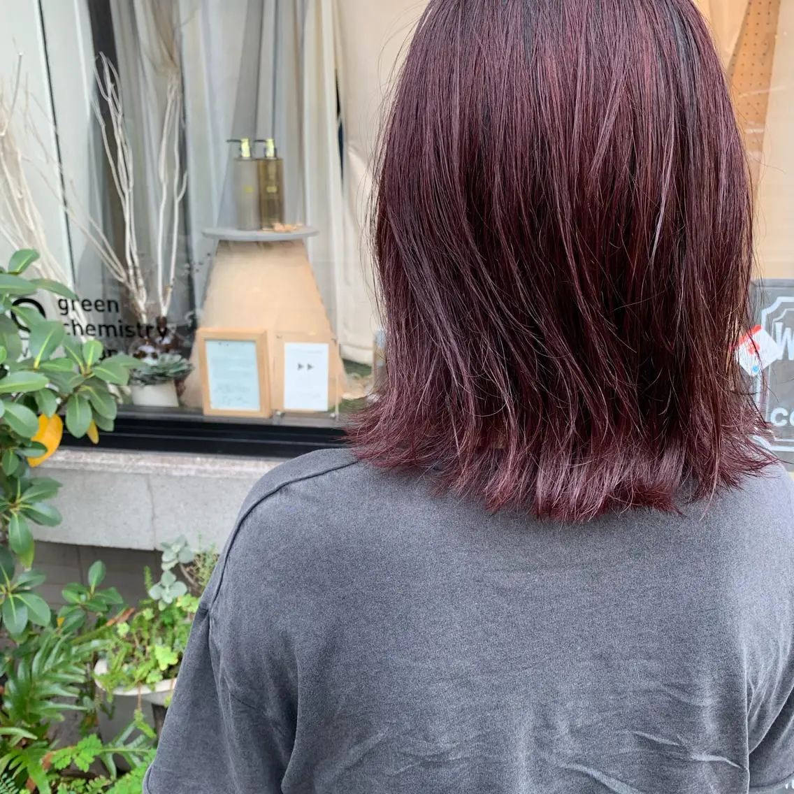 ミディアム カット ヘアカラー トリートメント 艶髪color💎髪 質改善ストレート大吉のヘアスタイル
