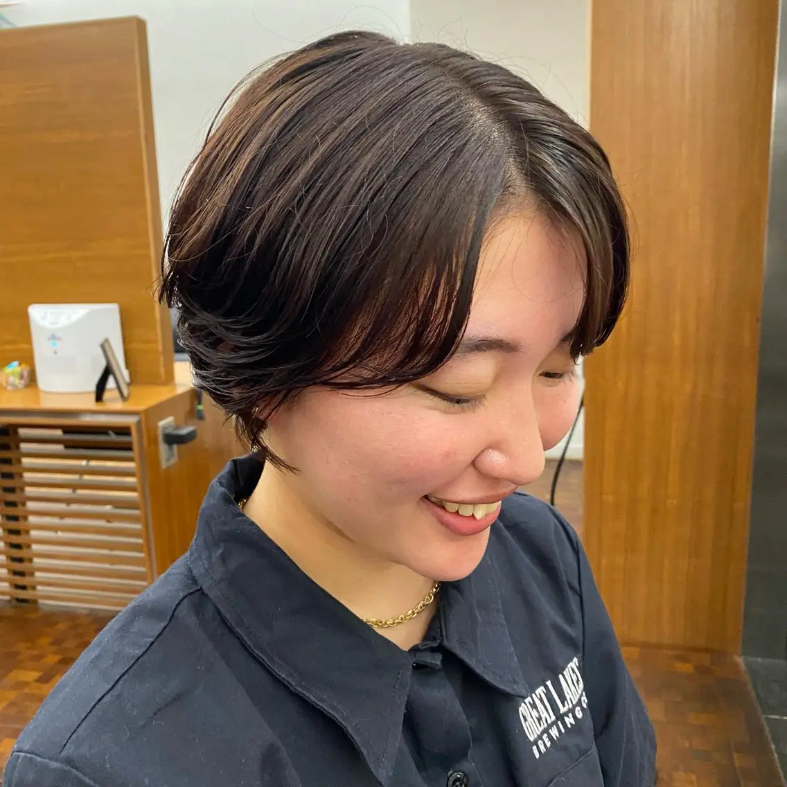 ショート 似合わせレイヤー/ ケアパーマ/高倉のヘアスタイル