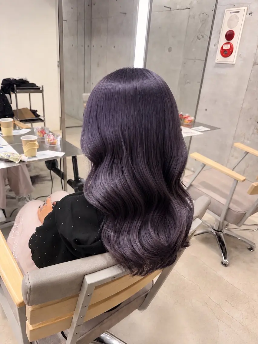 セミロング ヘアカラー トリートメント ✩*Ayane*✩ うる艶カラー🫐のヘアスタイル