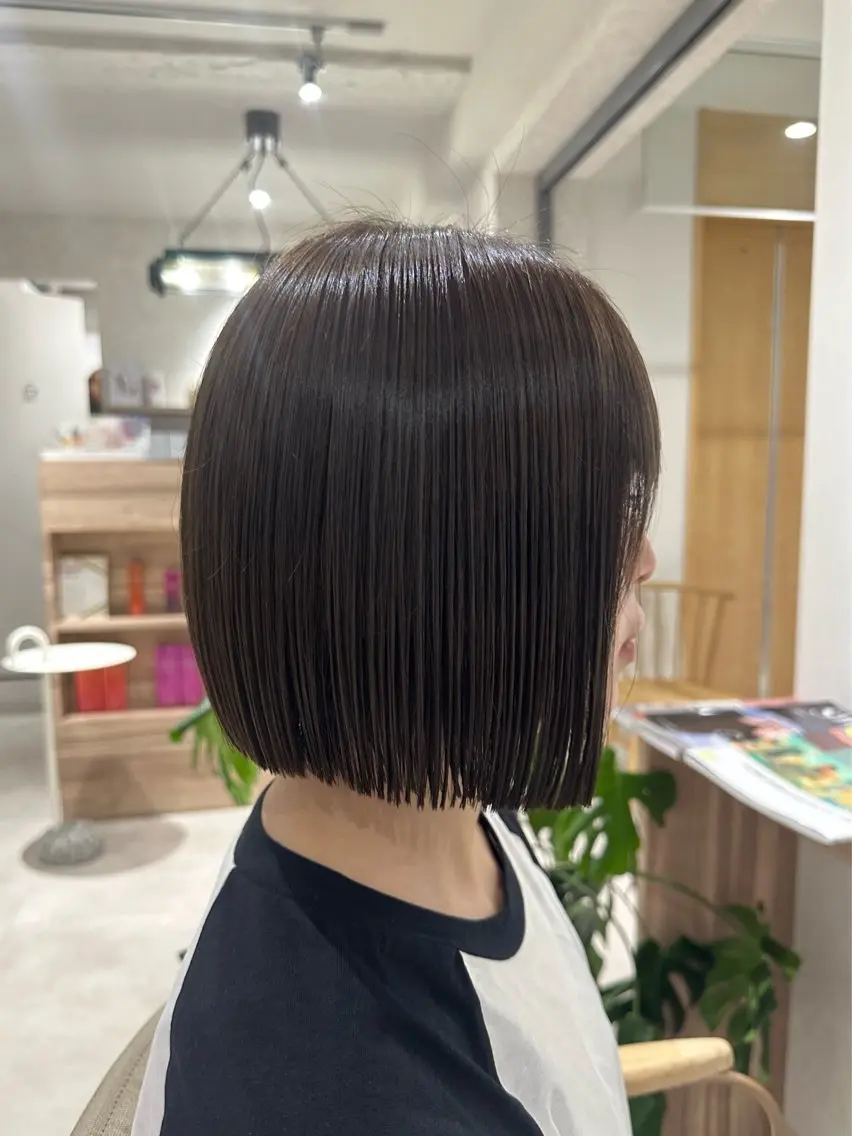 ミディアム カラー カット ヘアカラー トリートメント 🎀似合わせカット/ ボブ/佐瀬千枝🎀のヘアスタイル