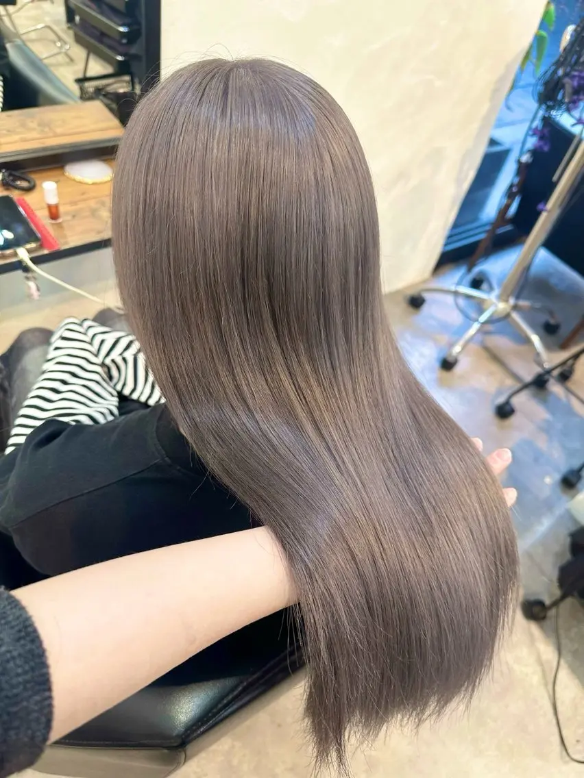 ロング カラー ヘアカラー トリートメント 🫧透明感カラー/ エクステ🫧アサミ️のヘアスタイル