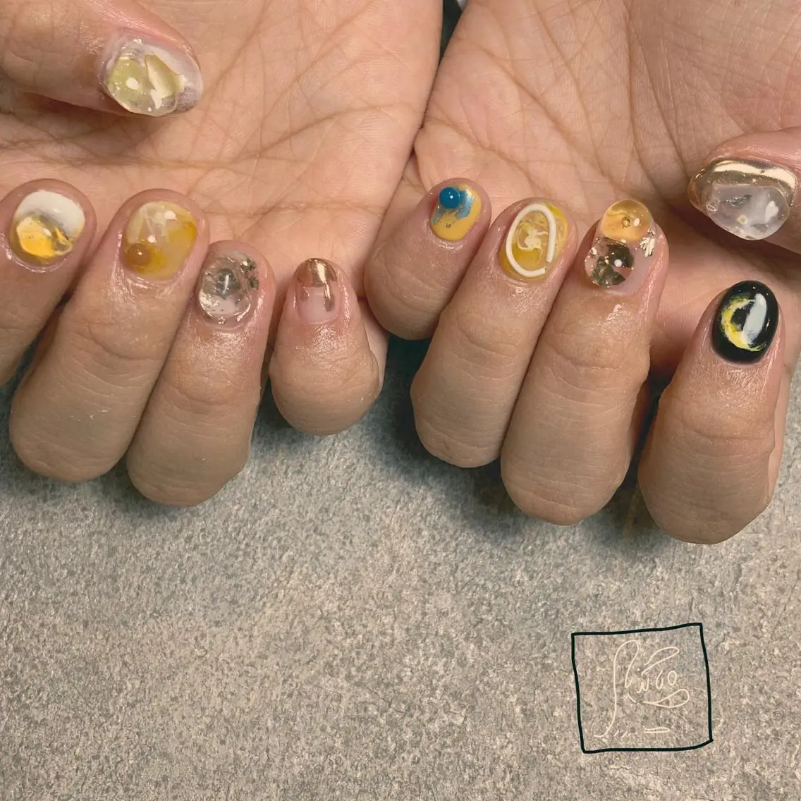 ネイル アートネイル クリアネイル フットネイル 持ち込み ニュアンスネイル ハンドネイル hamaguchi licoのネイルデザイン
