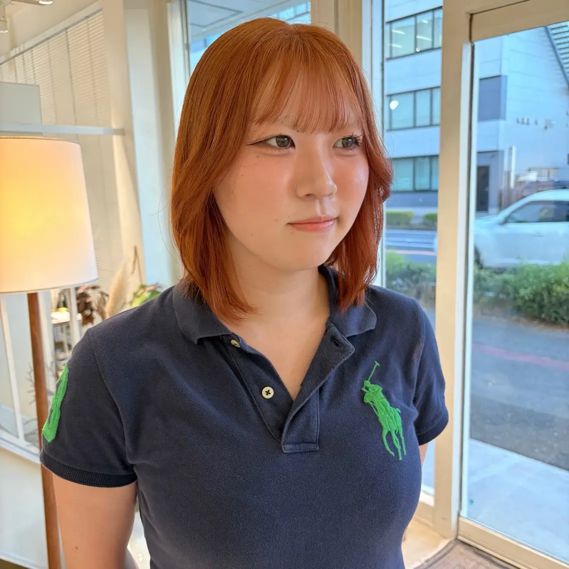 ミディアム カラー ヘアカラー 周東 芽依のヘアスタイル
