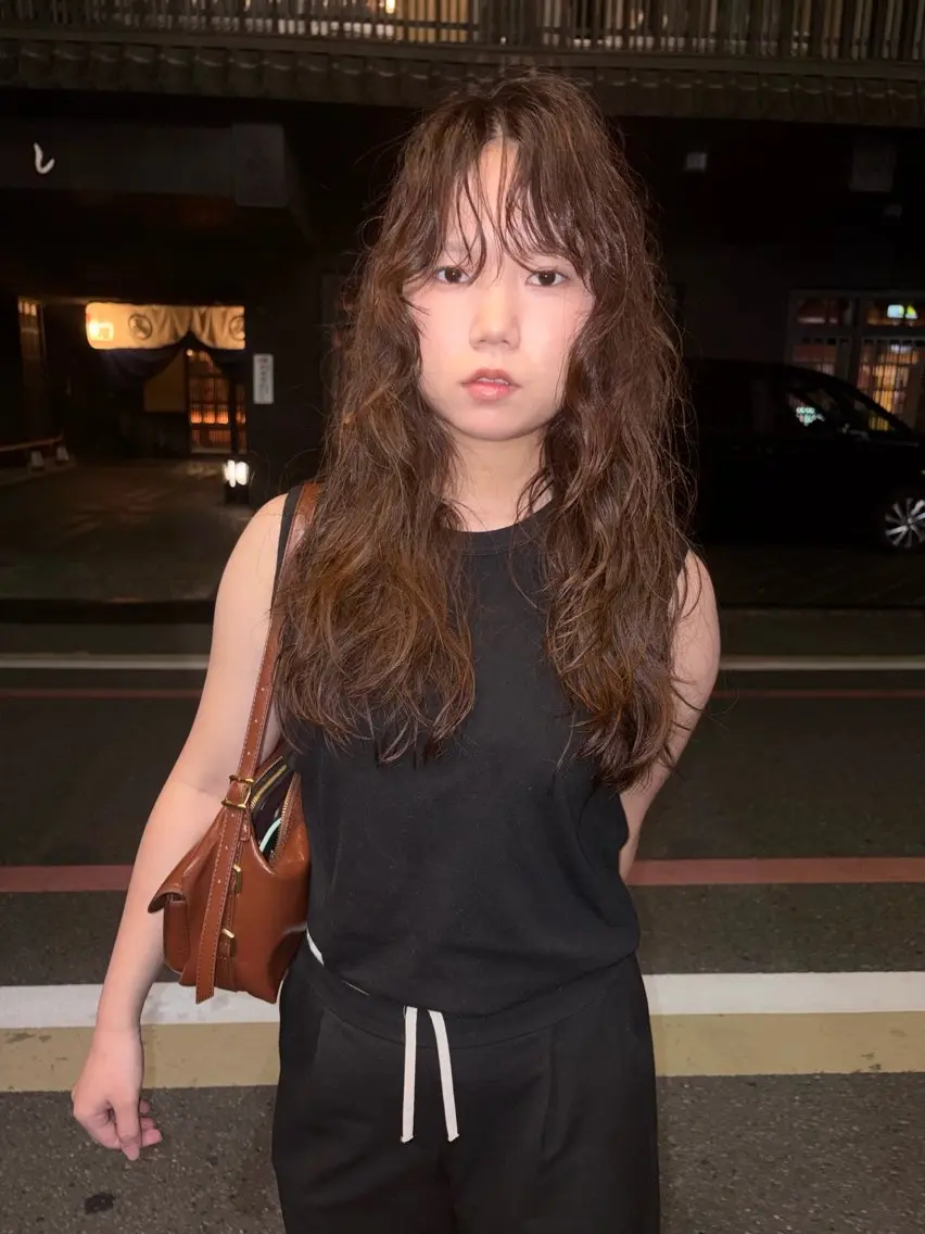 ロング カット パーマ 藤原 直希のヘアスタイル