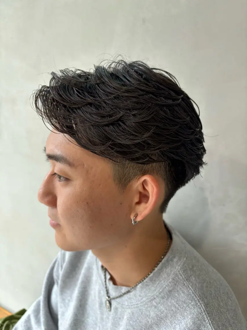 ショート パーマ メンズ フェザーパーマ メンズパーマ カット パーマ 💈メンズ特化💈 テッペイのヘアスタイル