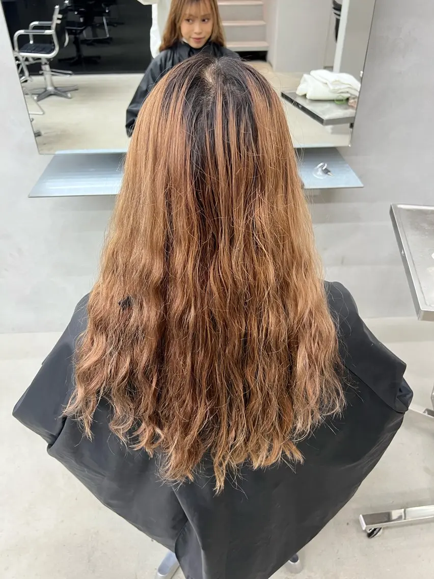 ミディアム カラー カット ヘアカラー トリートメント 吉沢遣人/レイヤー 艶カラー/抜け感のヘアスタイル