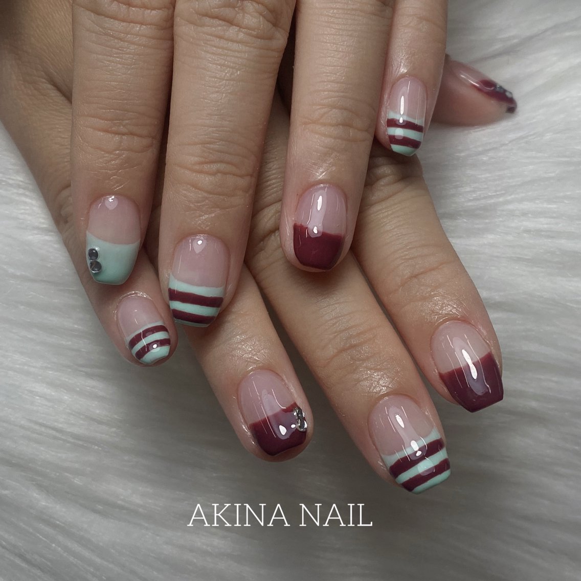 ミディアム ハンドネイル Akina Nail 亀戸のネイルデザイン