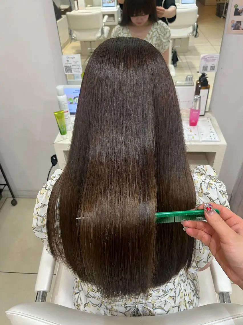 ロング カラー オリーブカラー 髪質改善 ヘアカラー 🤎ベージュカラー/ 髪質改善/山岸🤎のヘアスタイル