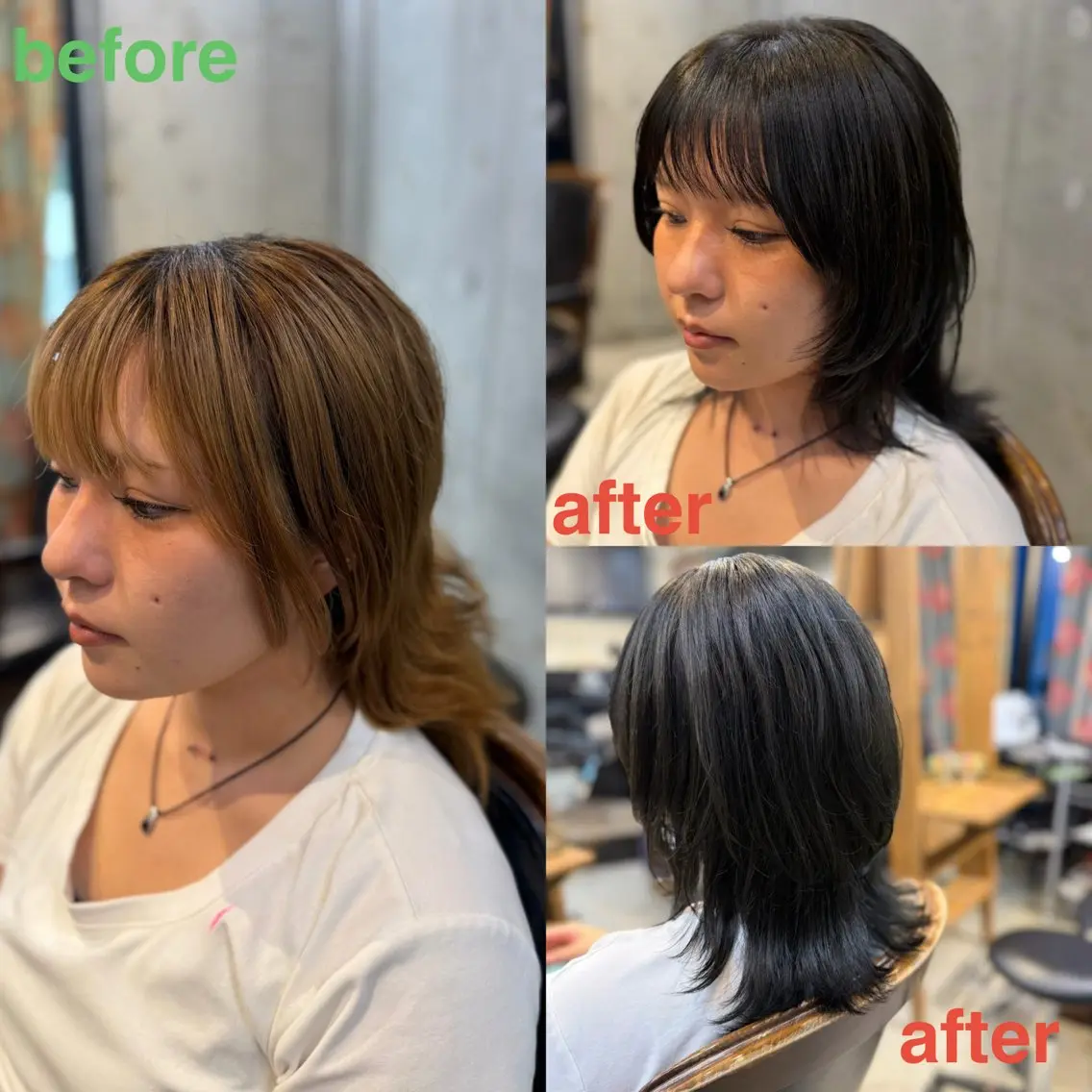 ミディアム カラー ヘアアレンジ レイヤーカット ウルフカット ウルフレイヤー カット ヘアカラー 🍀Ryosuke 🍀のヘアスタイル