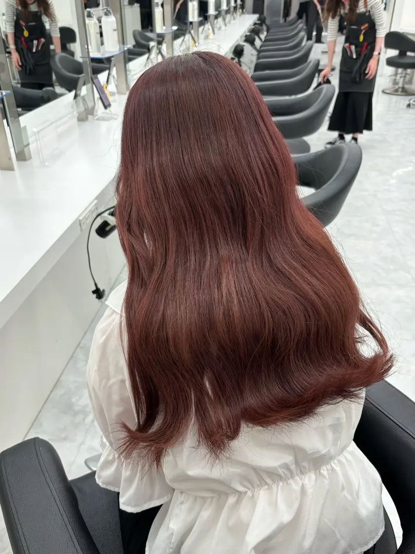 ロング カラー カット ヘアカラー ヘッドスパ ヘアセット 🫧韓国風透明感 ヘア🫧towaのヘアスタイル