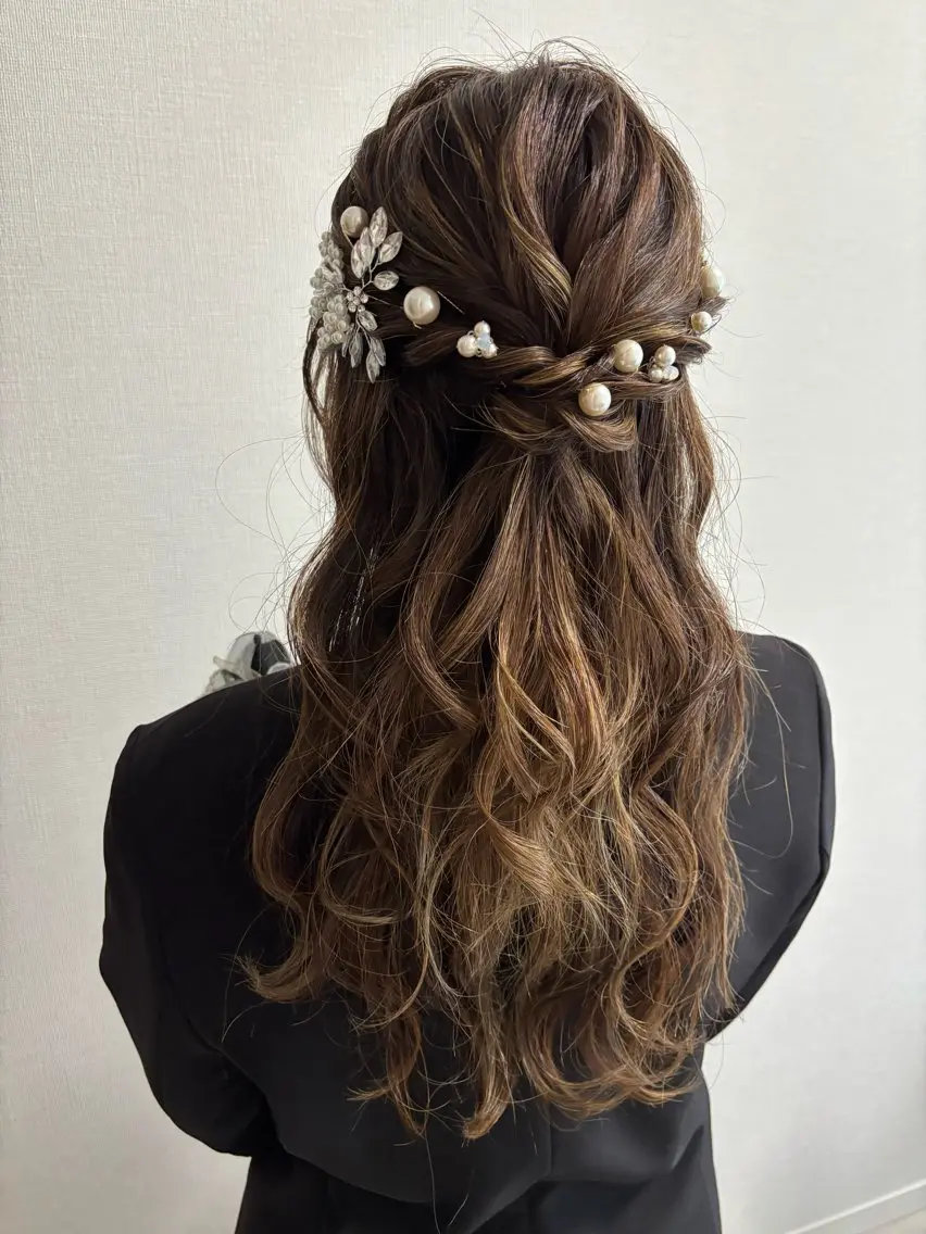 ヘアアレンジ ハーフアップ Kikuchi Eriのヘアスタイル