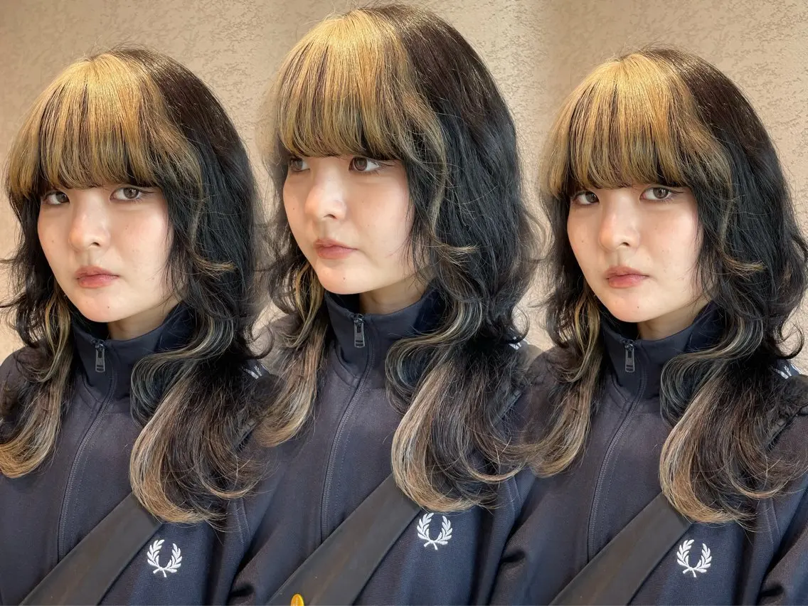 セミロング カット ヘアカラー トリートメント ブリーチ🌟レイヤー 縮毛矯正/青木華音のヘアスタイル