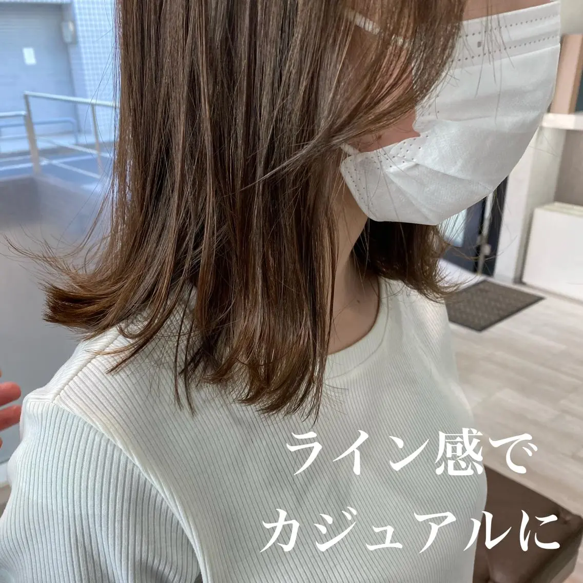 ミディアム カット ヘアカラー トリートメント 韓国風/髪質改善/ ナガヤアキラのヘアスタイル