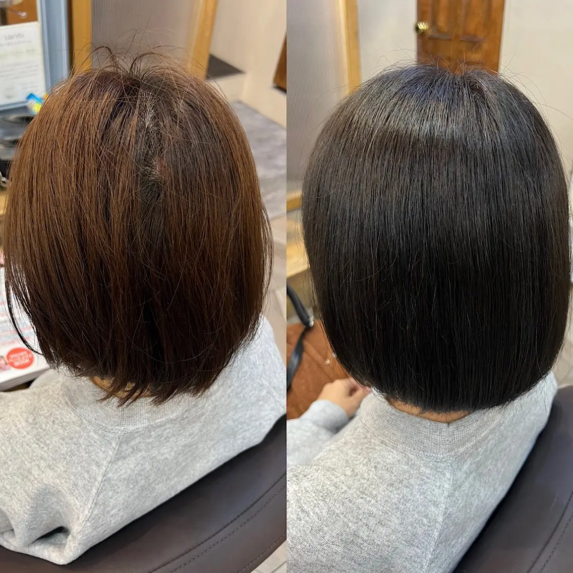 ミディアム カラー オレンジ 縮毛矯正練習 モデル募集✨️NOAのヘアスタイル